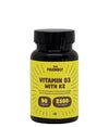 Vitamin D3 with K2 kapsuler (2500 ie per kapsule) – For immunforsvar, muskler og skjelett (62,5 µg D3 + 100 µg K2)
