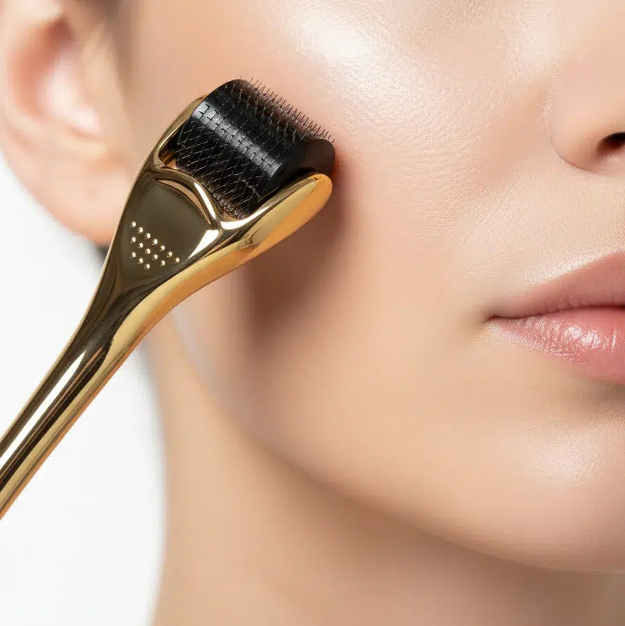 Lux Glow Skin Care Derma Roller – Mikronåling for Hjemmebruk (540 nåler, 0,2 mm)