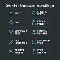 Unique smartvekt - Kroppsanalysevekt med 56 Målinger