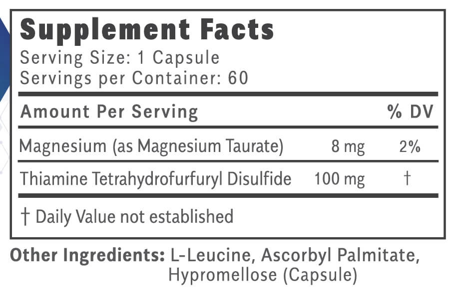 Objective Nutrients Thiamax TTFD 60 kapsler - Tiamine (Vitamin B1)