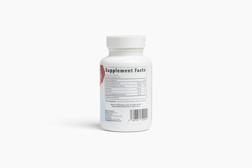 Thiamega – Høydose Thiamine Complex Vitamin B1 i fire avanserte former (60 kapsuler)