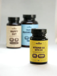Vitamin D3 with K2 kapsuler (2500 ie per kapsule) – For immunforsvar, muskler og skjelett (62,5 µg D3 + 100 µg K2)