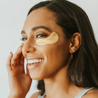 Lux Glow Skin Care Gold Collagen Øyemasker – Naturlige Kollagenplaster med C-vitamin, Roseolje og Hyaluronsyre (10 par)