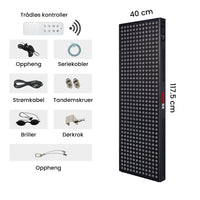 NORSE E2400 - Rødt og nær infrarødt lysterapipanel - 117.5cm